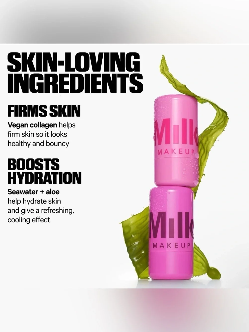 🌹 MILK MAKEUP Cooling Water Jelly Tint Lip + Cheek Blush Stain - Chill